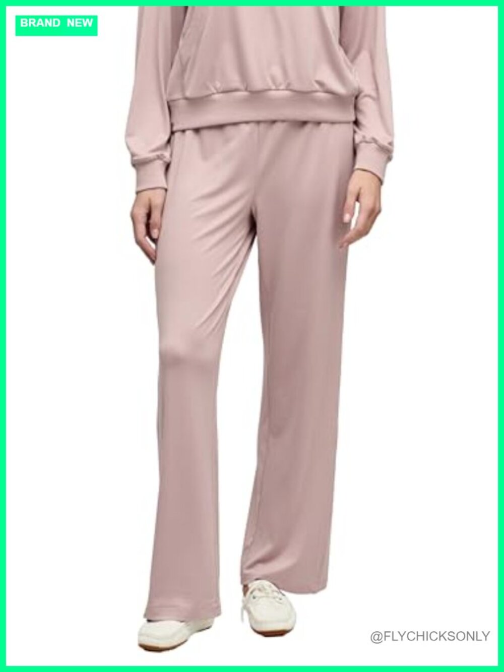 Butterchic Lounge Pants with Piping Mid Rise Straight Ankle